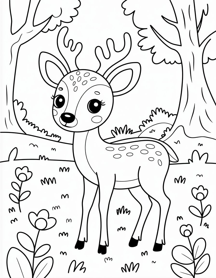 Deer in Forest Glade